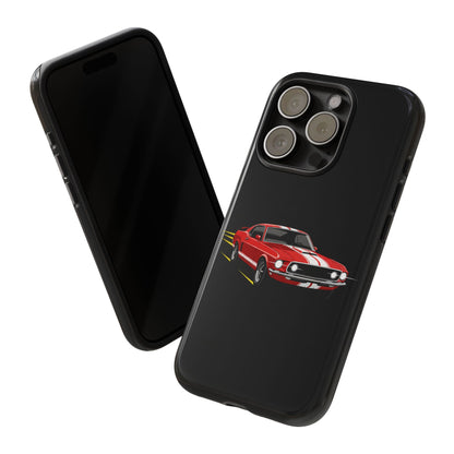 Red Muscle Car Phone Case – Classic Car Racing Tough Protective Case