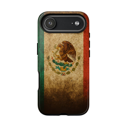 Vintage Mexico Flag Phone Case – Mexican Pride Grunge Flag Aesthetic Tough Case
