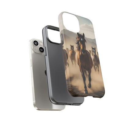 Running Horses Phone Case | Wild Mustang Herd Tough Protective Cover