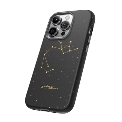 Sagittarius Zodiac Constellation Phone Case – Luxe Gold Celestial Cover