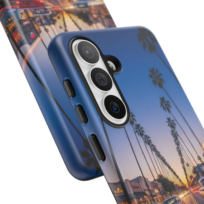 LA Sunset Boulevard Phone Case | Palm Tree Sunset Aesthetic | City Night Tough Case