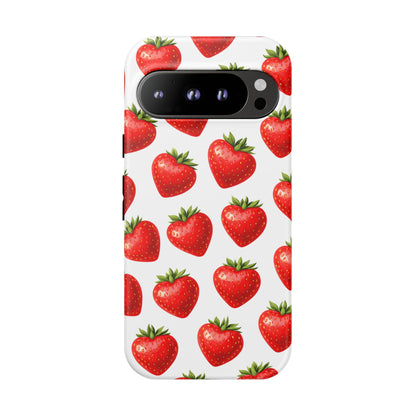 Cute Strawberry Phone Case – Aesthetic Fruit Pattern Protective Cover for Iphone, Samsung Galaxy and Pixel