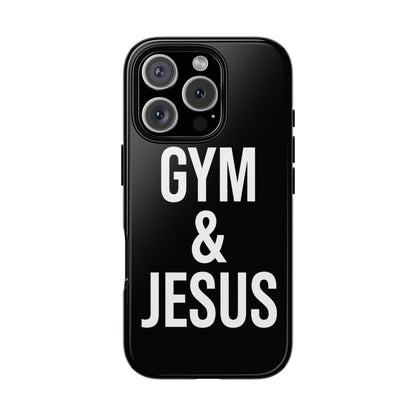 Gym & Jesus Phone Case Christian Faith Workout Gym Motivation Case