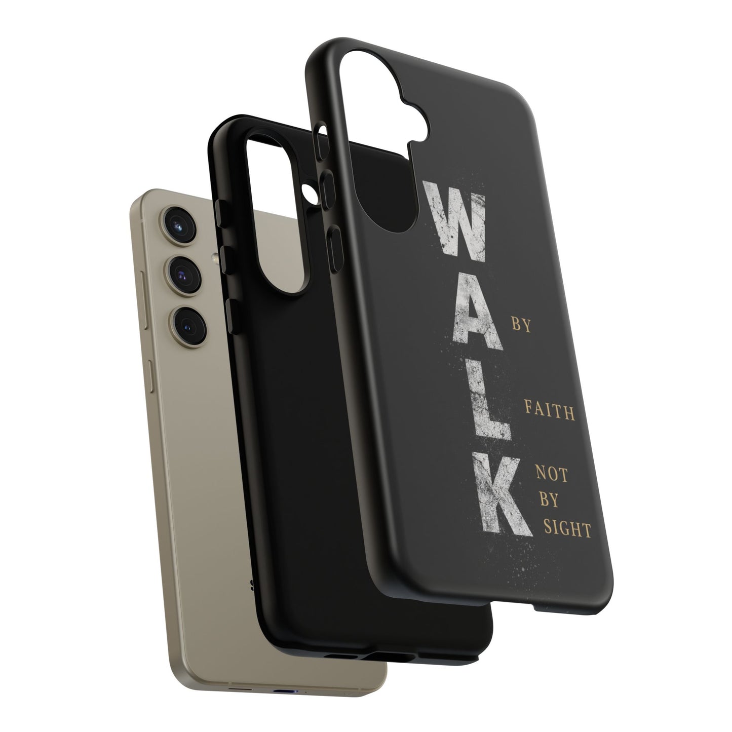 Walk by Faith Not by Sight Christian Phone Case Bible Verse Faith Cover