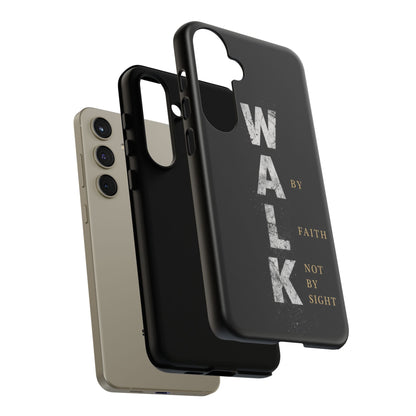 Walk by Faith Not by Sight Christian Phone Case Bible Verse Faith Cover