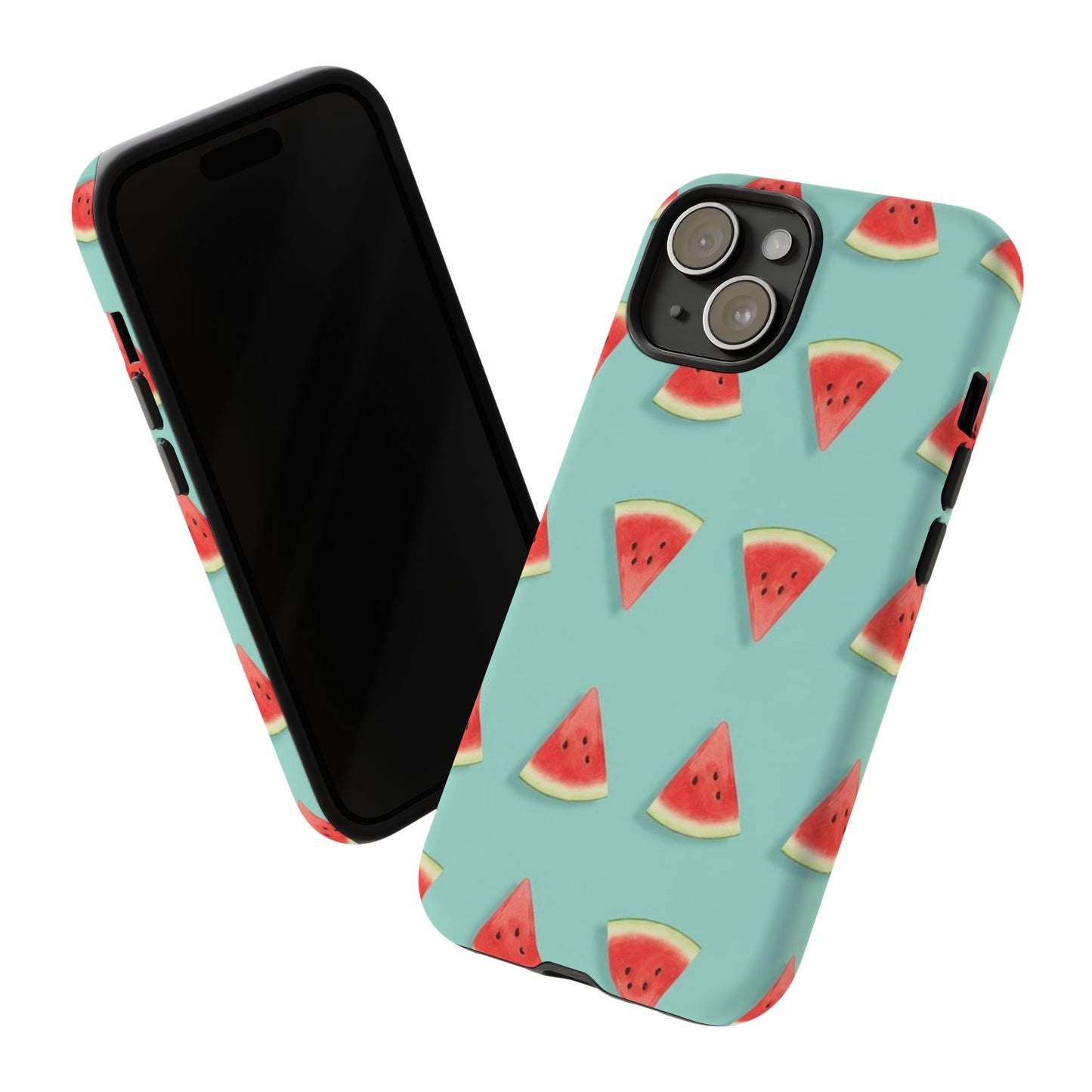 Watermelon Phone Case – Pastel Blue Summer Fruit Tough Case (iPhone, Samsung, Pixel)