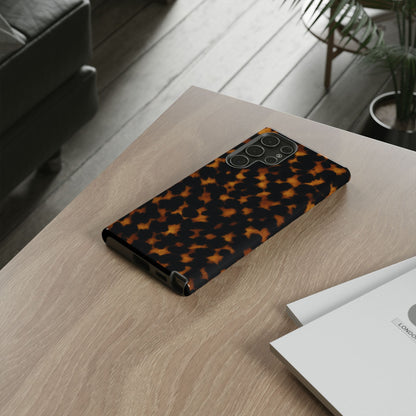 Tortoiseshell Pattern Tough Phone Case | Classic Leopard-Style Protective Cover