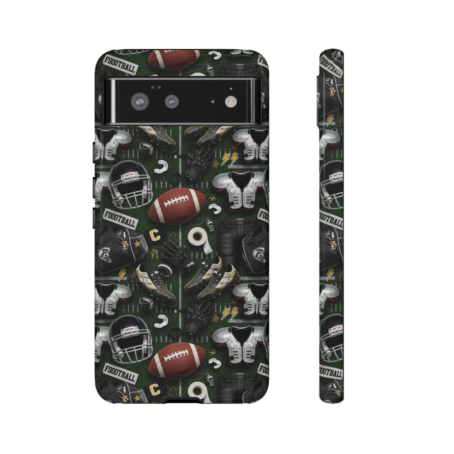 Football Pattern Phone Case – Sports Fan Tough Protective Game Day Case