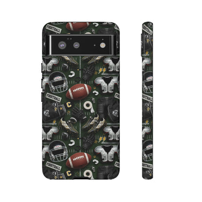 Football Pattern Phone Case – Sports Fan Tough Protective Game Day Case