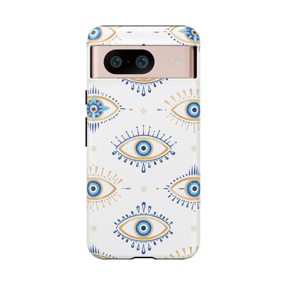 Blue Evil Eye Phone Case – Protective Slim Shockproof Cover for Iphone, Samsung Galaxy and Pixel
