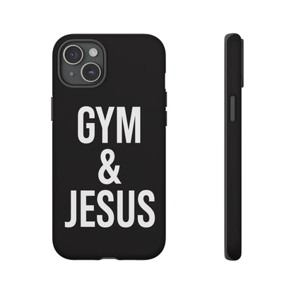 Gym & Jesus Phone Case Christian Faith Workout Gym Motivation Case