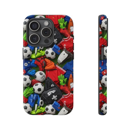 Soccer Ball Pattern Phone Case – Sports Fan Tough Protective Game Day Case