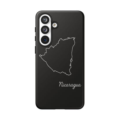 Nicaragua Outline Phone Case – Minimal Country Map Tough Case (iPhone, Samsung, Pixel)