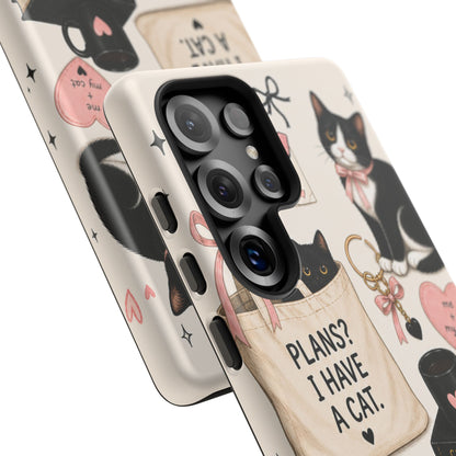 Cat Lover Phone Case | Plans? I Have A Cat Cute Aesthetic Cover