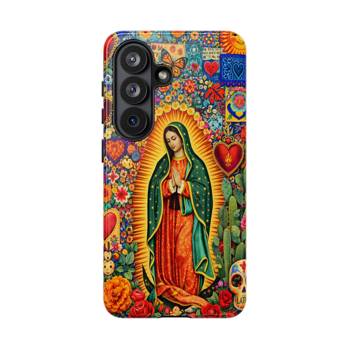 Virgin Mary Guadalupe Phone Case Mexican Folk Art Tough Cover iPhone Samsung