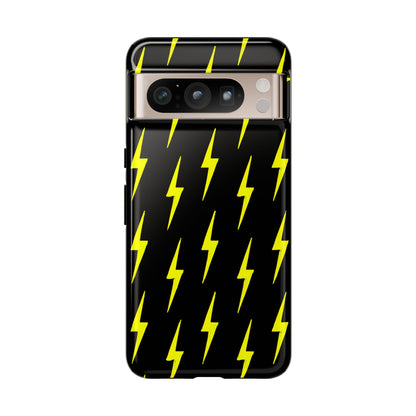 Yellow Lightning Bolt Tough Phone Case | Bold Electric Pattern Case for Iphone, Samsung Galaxy and Pixel