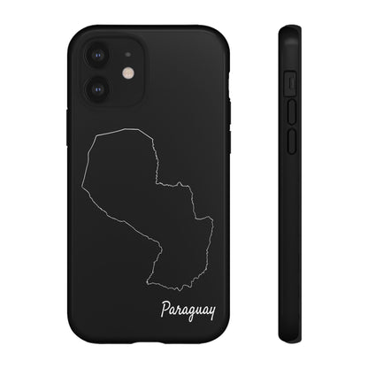 Paraguay Outline Phone Case – Minimal Country Map Tough Case (iPhone, Samsung, Pixel)