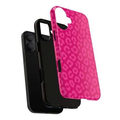 Hot Pink Leopard Print Phone Case – Bold Coquette Leopard Tough Case