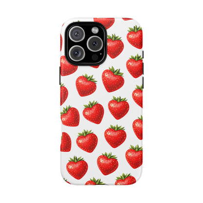 Cute Strawberry Phone Case – Aesthetic Fruit Pattern Protective Cover for Iphone, Samsung Galaxy and Pixel