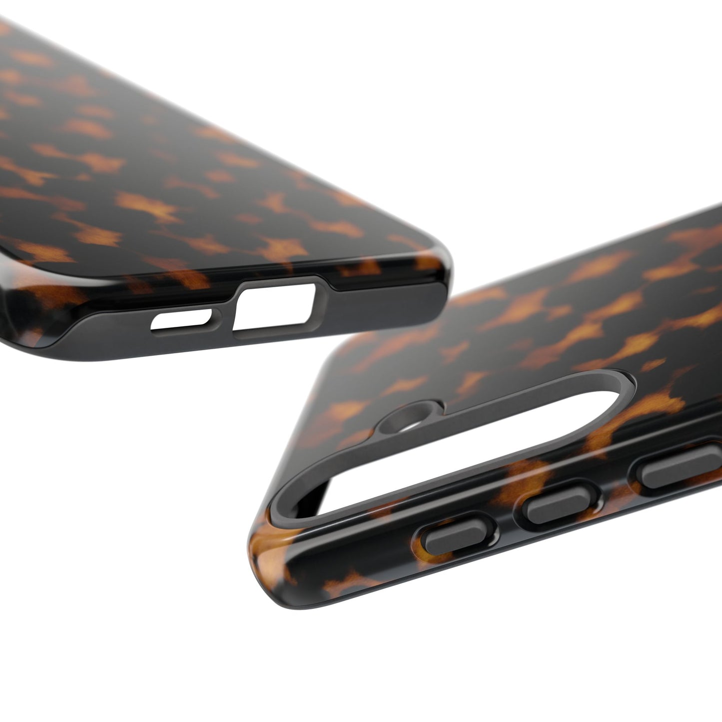 Tortoiseshell Pattern Tough Phone Case | Classic Leopard-Style Protective Cover
