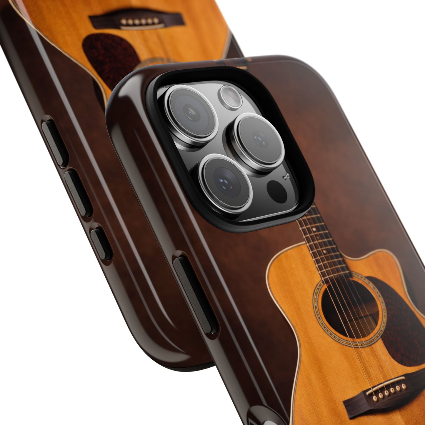Acoustic Guitar Daisy Phone Case | Rustic Music Lover Tough Cover