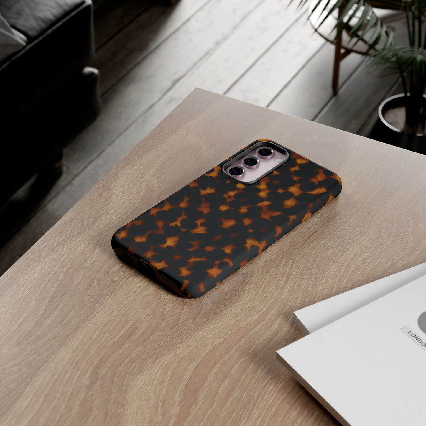 Tortoiseshell Phone Case – Brown Leopard Pattern Luxury Tough Protective Case