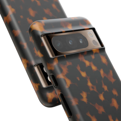 Tortoiseshell Pattern Tough Phone Case | Classic Leopard-Style Protective Cover