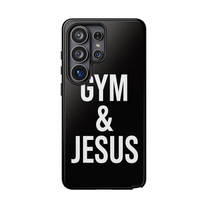 Gym & Jesus Phone Case Christian Faith Workout Gym Motivation Case