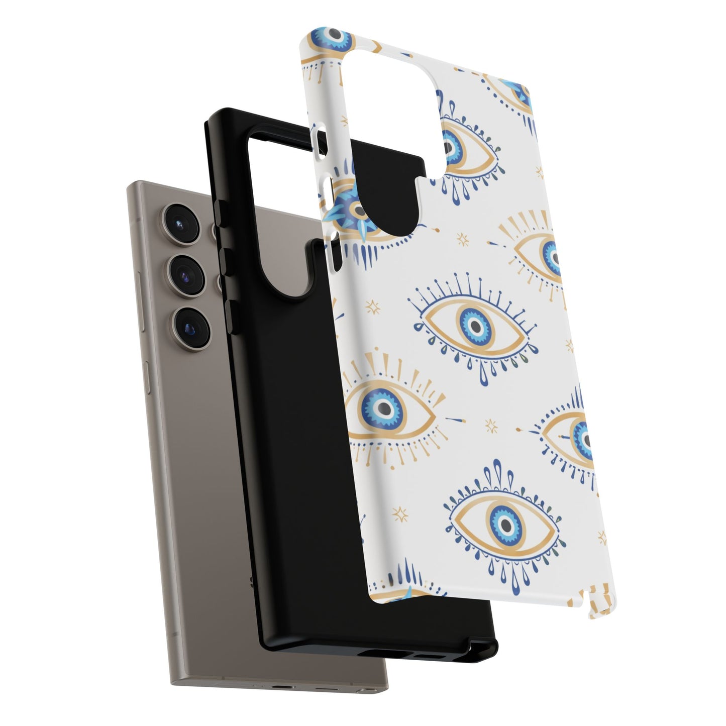 Blue Evil Eye Phone Case – Protective Slim Shockproof Cover for Iphone, Samsung Galaxy and Pixel