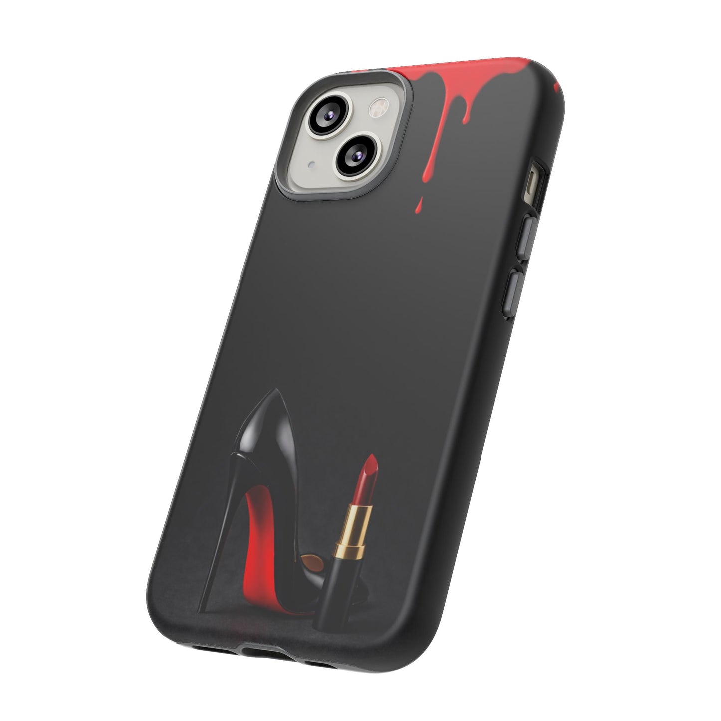 Dark Feminine Red Drip Phone Case – Gothic Glam Tough Cover