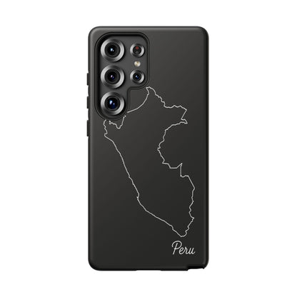 Peru Outline Phone Case – Minimal Country Map Tough Case (iPhone, Samsung, Pixel)