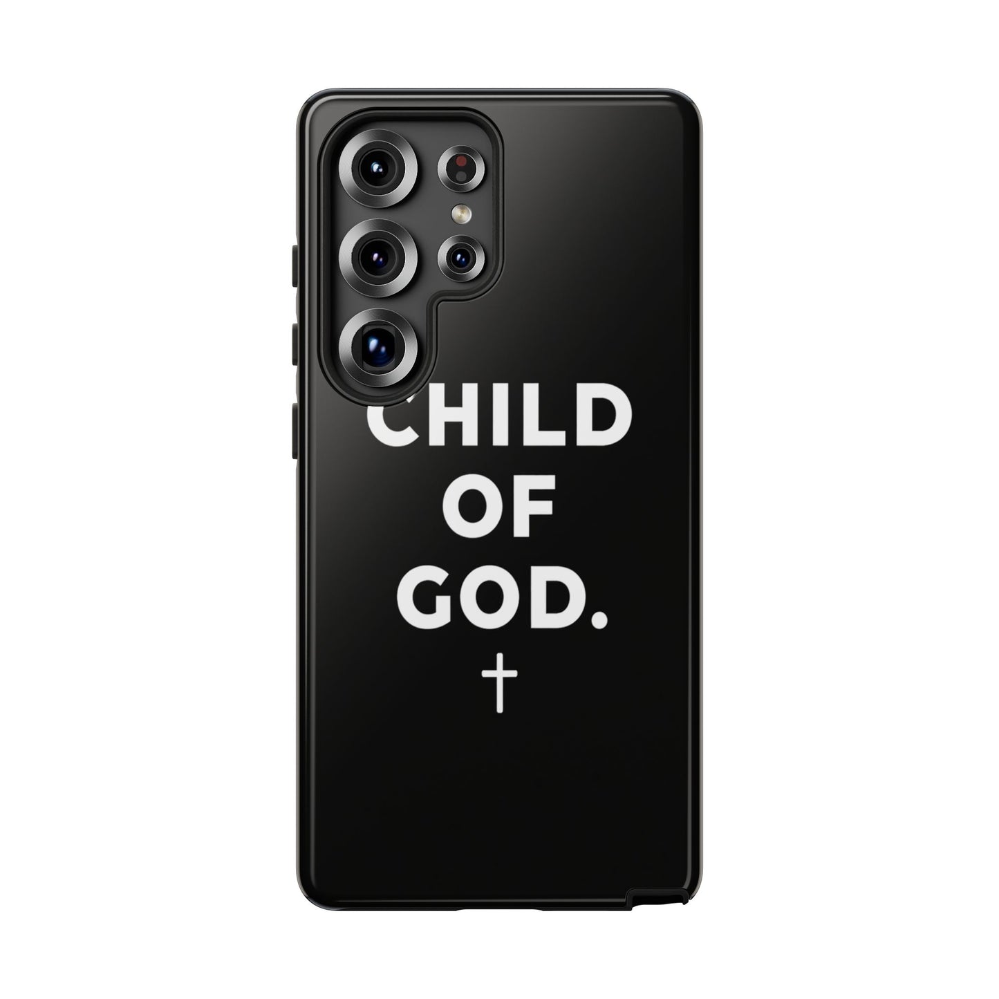 Child of God Phone Case Christian Black Aesthetic Cross Tough Cover