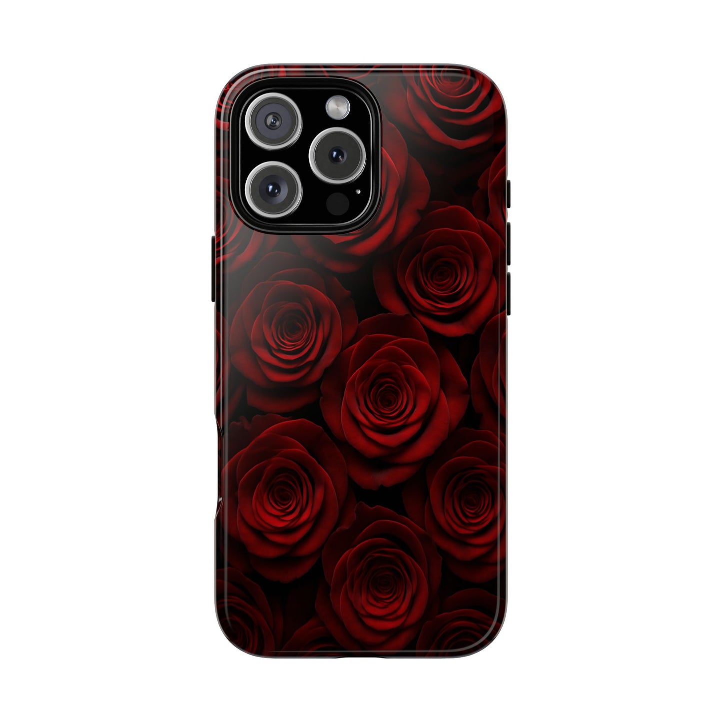 Dark Red Rose Phone Case – Gothic Floral Tough Case (iPhone, Samsung, Pixel)