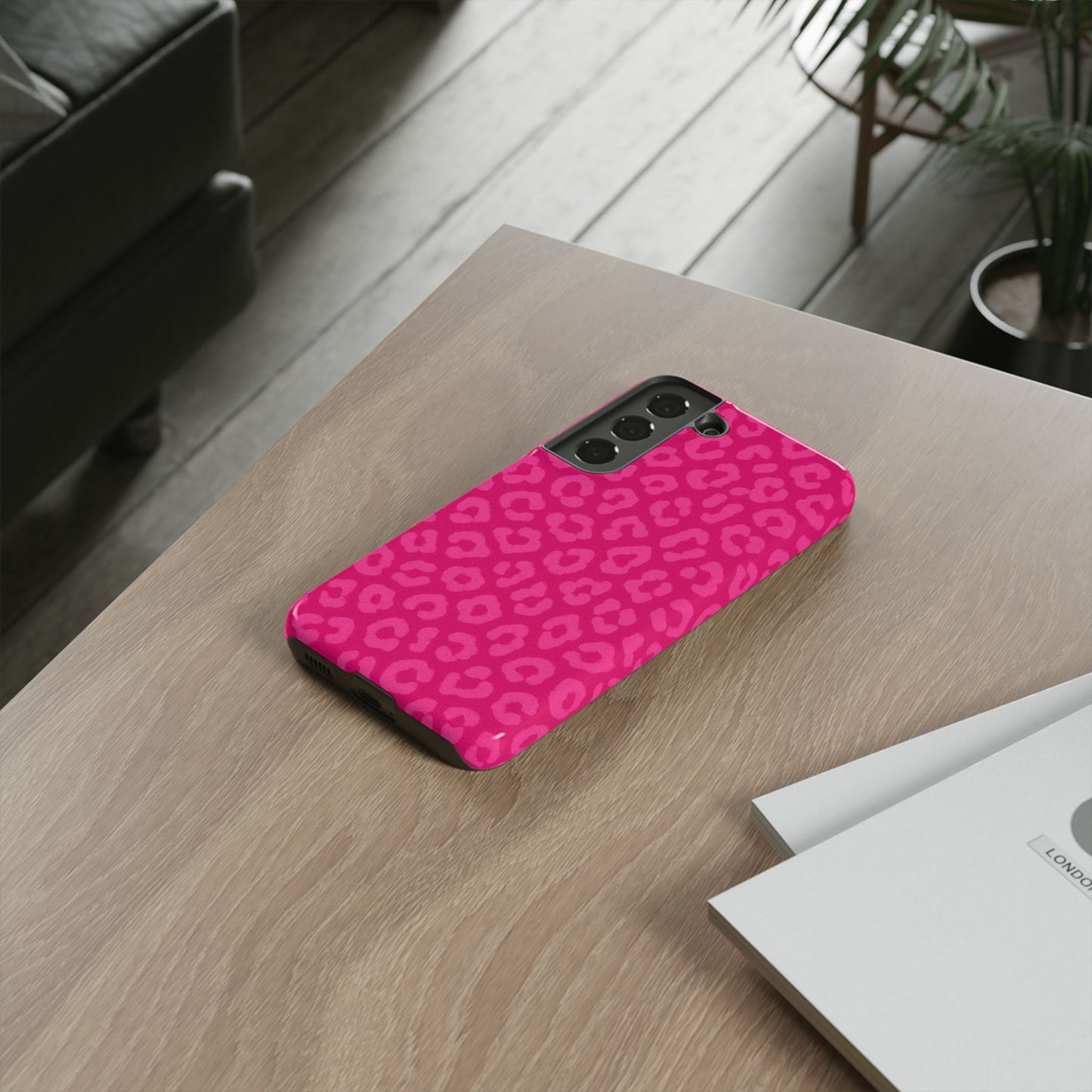 Hot Pink Leopard Print Phone Case – Bold Coquette Leopard Tough Case