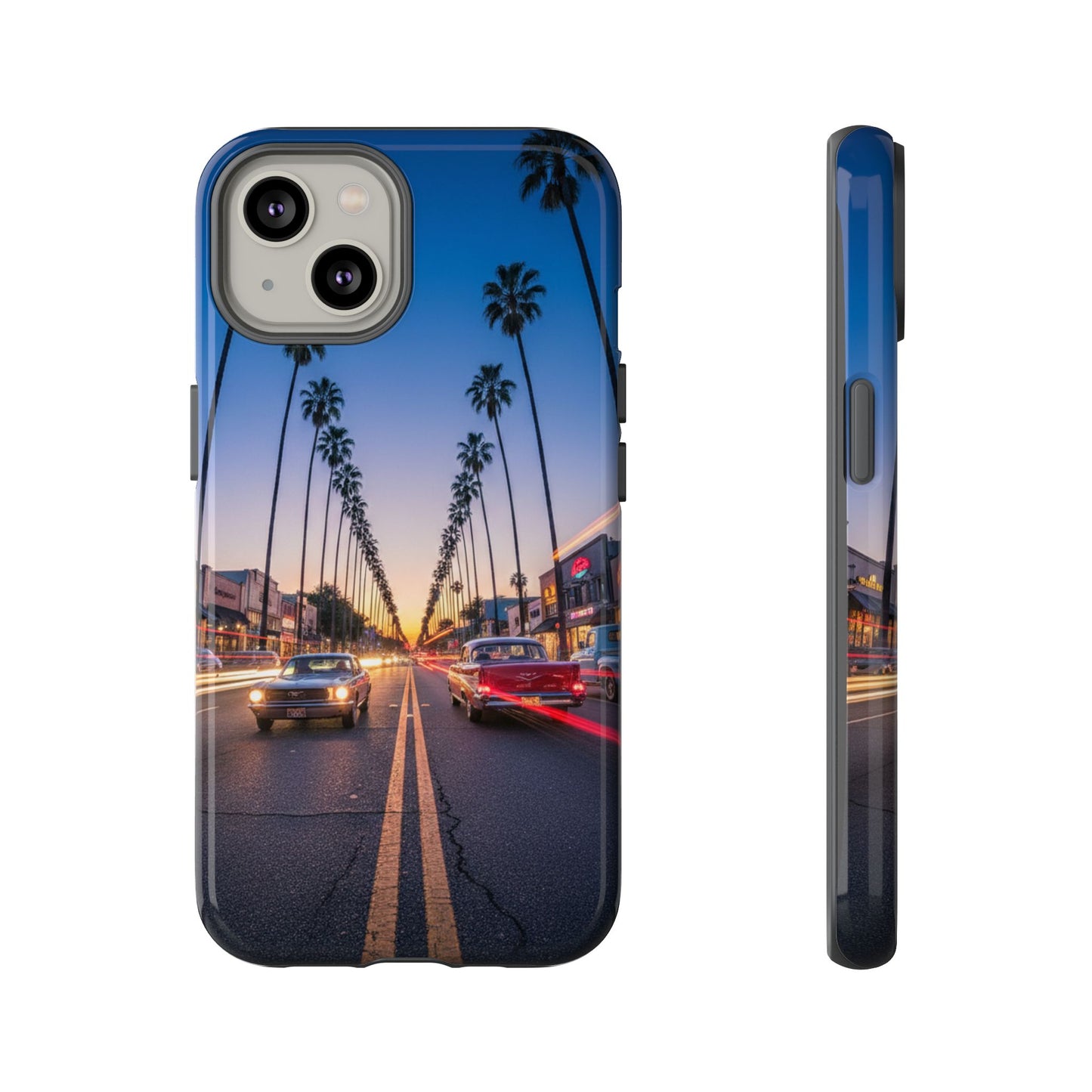 LA Sunset Boulevard Phone Case | Palm Tree Sunset Aesthetic | City Night Tough Case