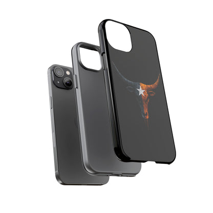 Texas Longhorn Skull Phone Case Western Cowboy Bull iPhone Samsung Cover