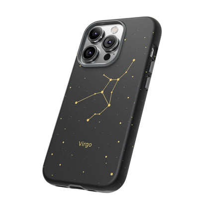 Virgo Zodiac Constellation Phone Case – Luxe Gold Celestial Cover