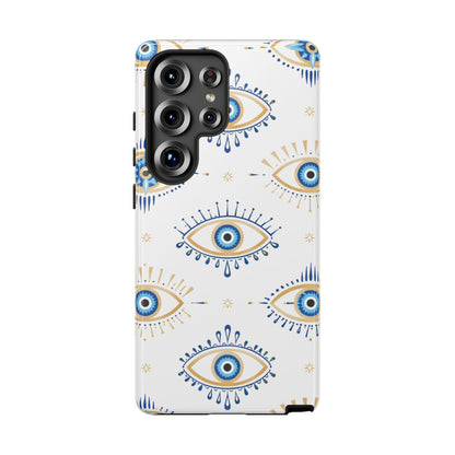 Blue Evil Eye Phone Case – Protective Slim Shockproof Cover for Iphone, Samsung Galaxy and Pixel