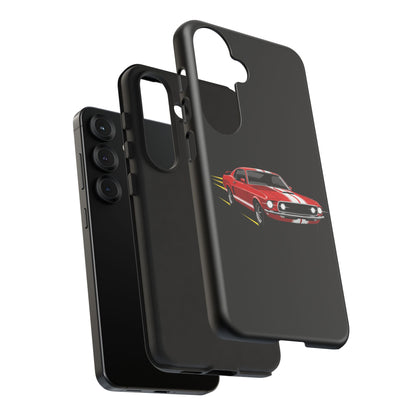 Red Muscle Car Phone Case – Classic Car Racing Tough Protective Case
