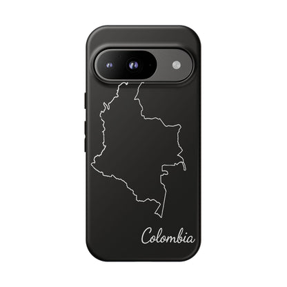 Colombia Outline Phone Case – Minimal Country Map Tough Case (iPhone, Samsung, Pixel)