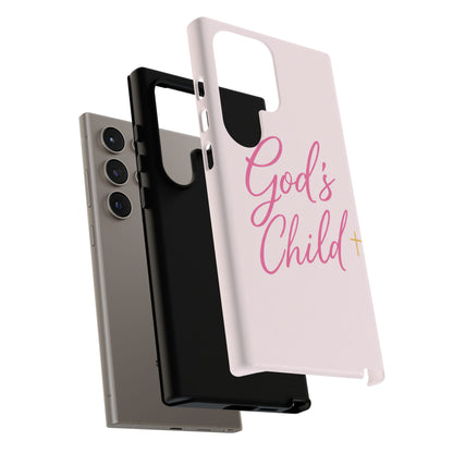 Gods Child Phone Case Christian Pink Aesthetic Tough iPhone Case