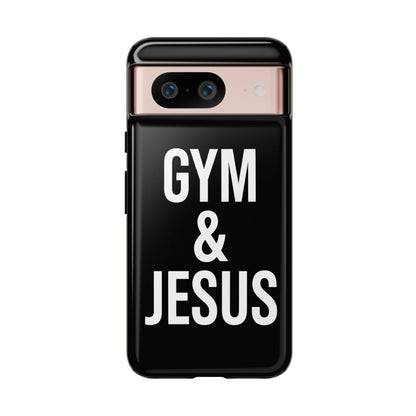 Gym & Jesus Phone Case Christian Faith Workout Gym Motivation Case