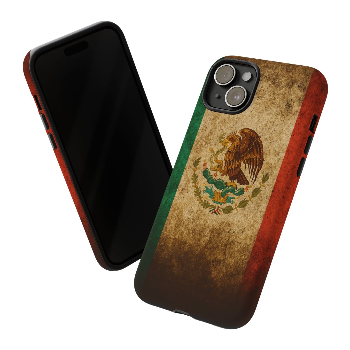 Vintage Mexico Flag Phone Case – Mexican Pride Grunge Flag Aesthetic Tough Case
