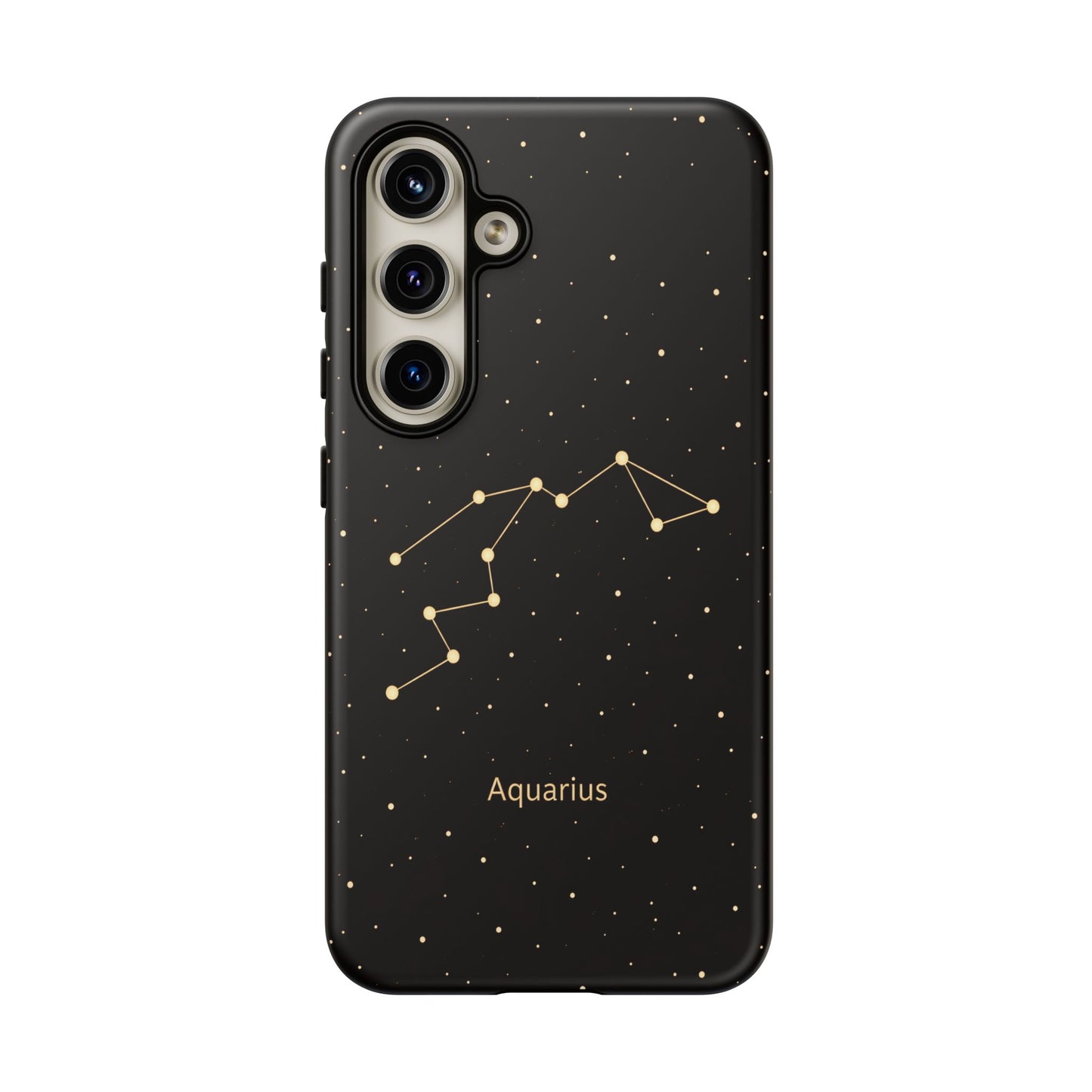 Aquarius Zodiac Constellation Phone Case – Luxe Gold Celestial Cover