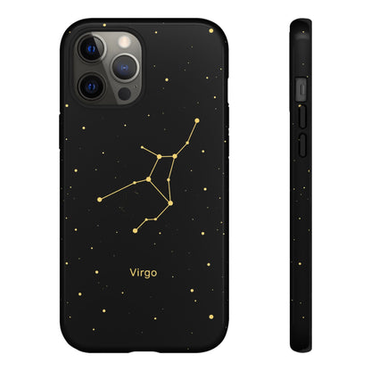 Virgo Zodiac Constellation Phone Case – Luxe Gold Celestial Cover