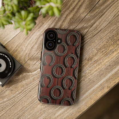Rustic Horseshoe Western Phone Case – Cowboy Country Ranch Tough Case