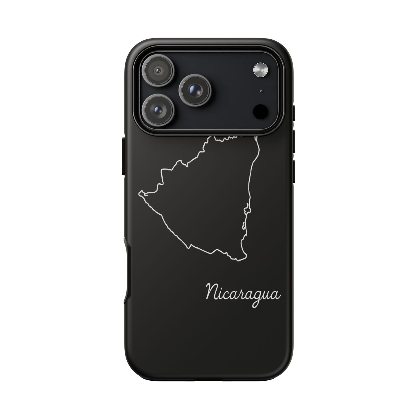 Nicaragua Outline Phone Case – Minimal Country Map Tough Case (iPhone, Samsung, Pixel)