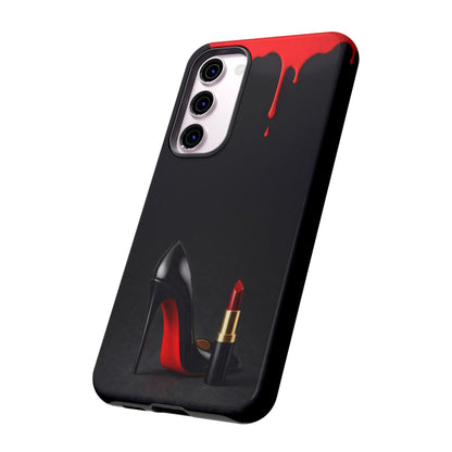 Dark Feminine Red Drip Phone Case – Gothic Glam Tough Cover