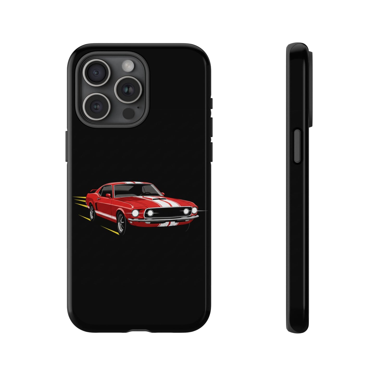 Red Muscle Car Phone Case – Classic Car Racing Tough Protective Case