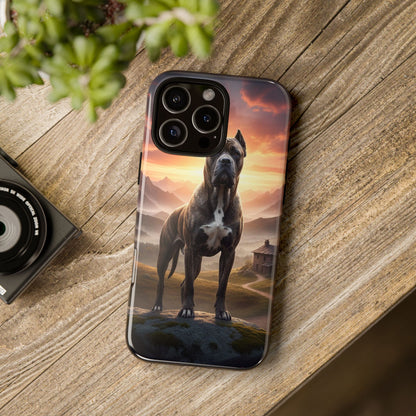 Cane Corso Phone Case – Guard Dog Sunset Tough Case (iPhone, Samsung, Pixel) | Dog Lover Gift